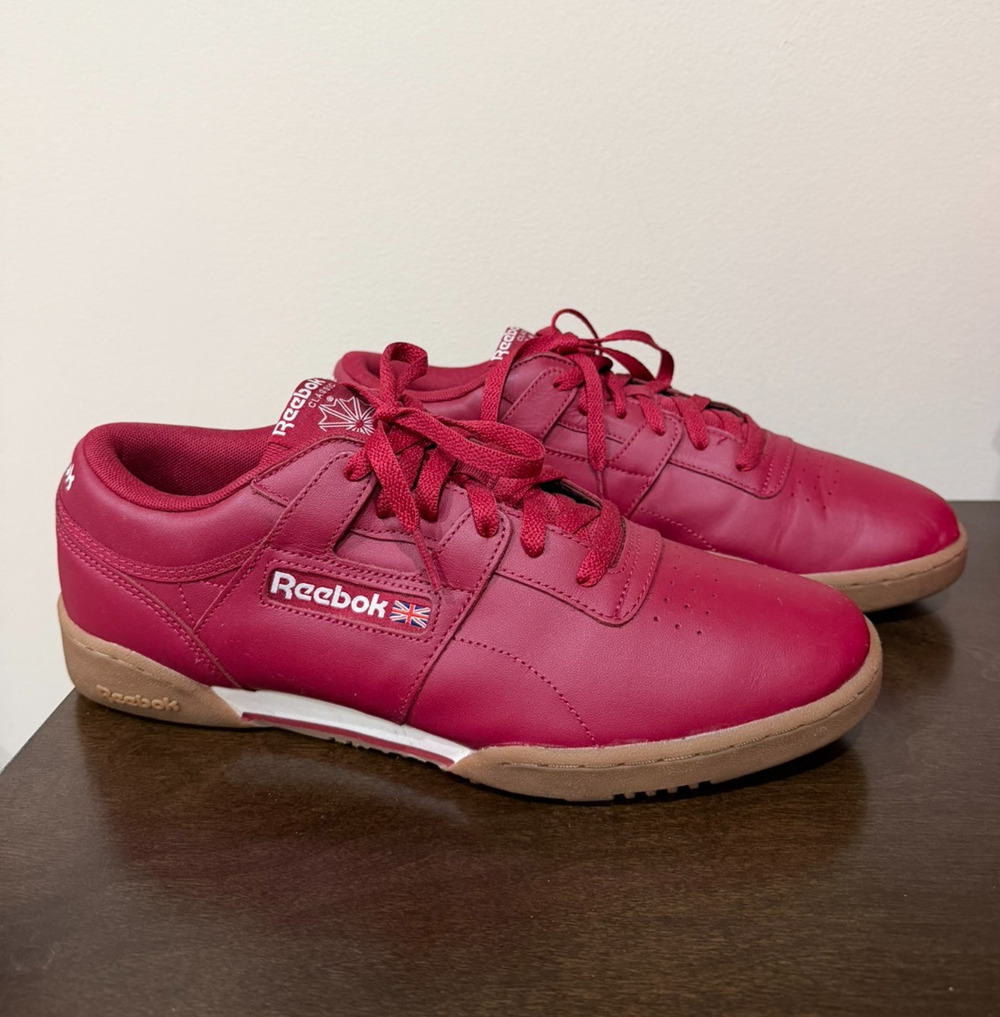 Reebok Classic Mens Workout Clean MU Cranberry Gum CN3523 Size 11.5 US RARE Red